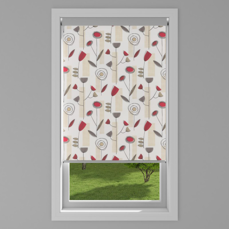 An image of Portobello Electric Roller Blind - Redcurrant